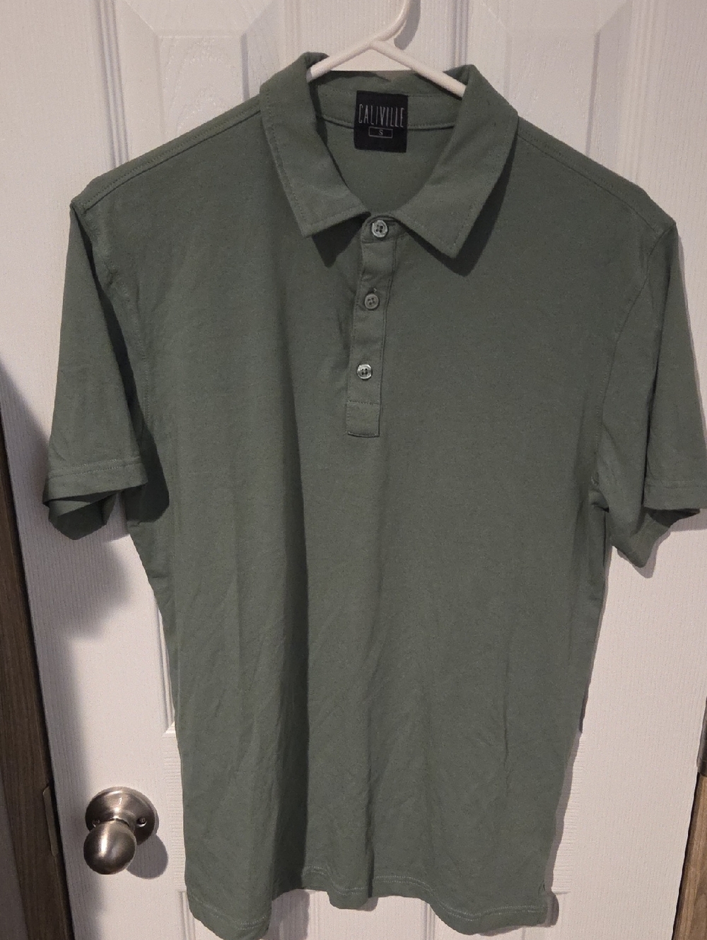 Caliville Small Men's Polo Shirt - Olive Green